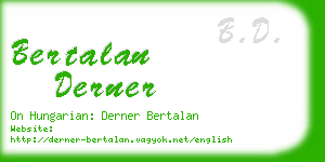 bertalan derner business card